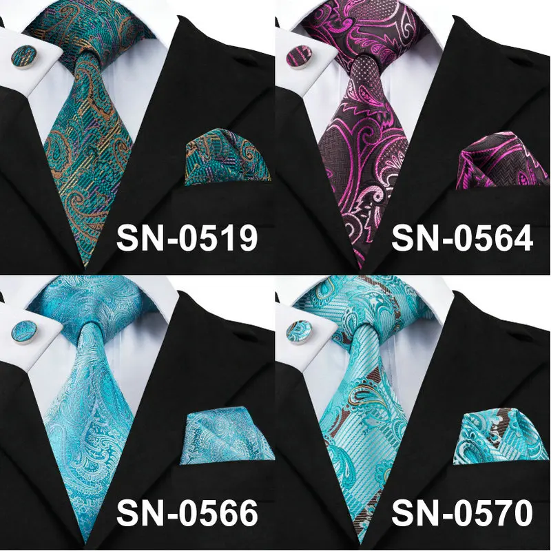 Hi Tie Paisley однотонные рандомные мужские 100% шелковые жаккардовые галстуки