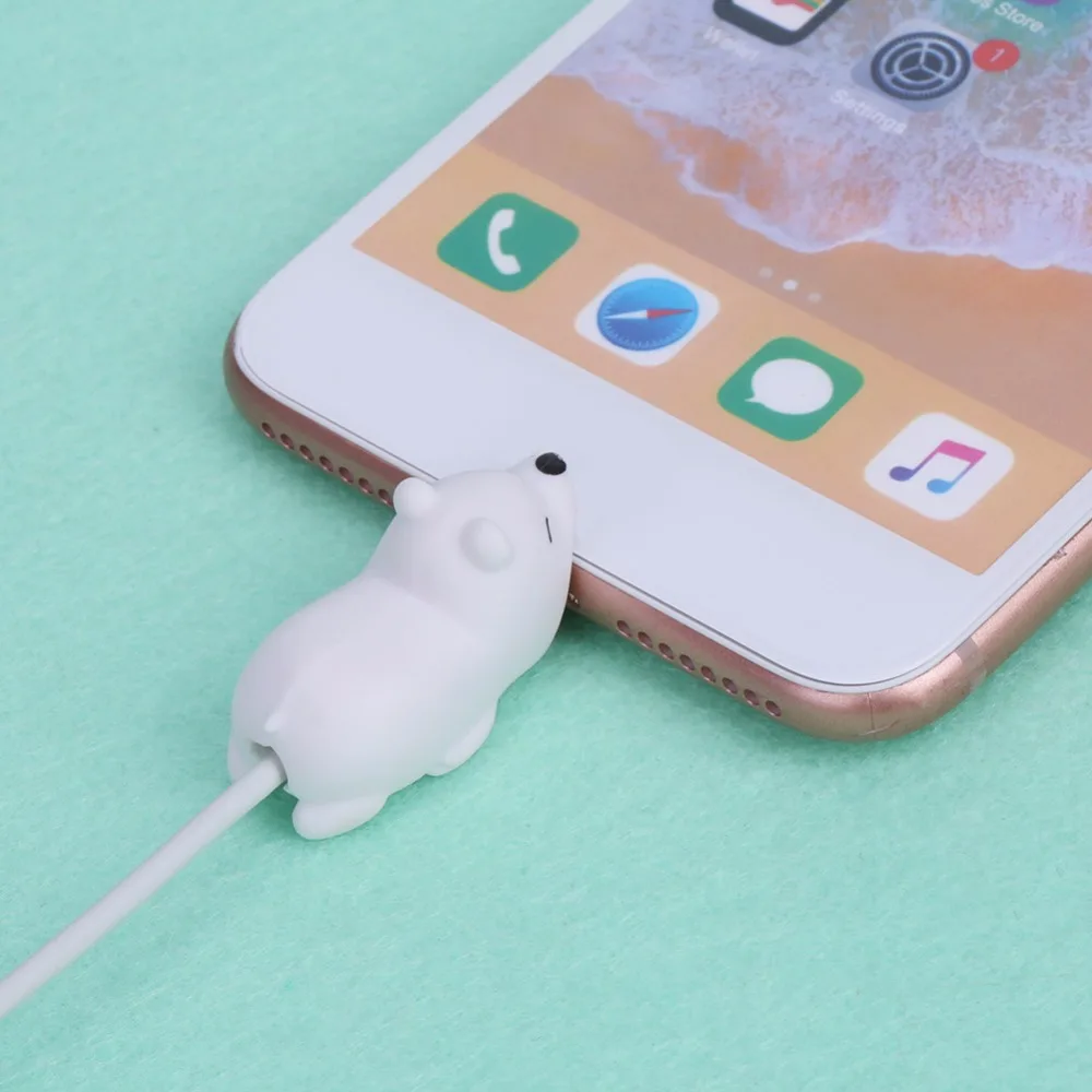 Милый мультфильм животных кабель протектор линии передачи данных шнур протектор защитный чехол кабель Winder чехол для iPhone USB зарядный кабель