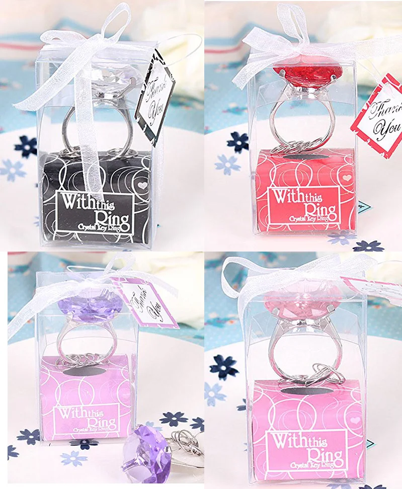800pcs Diamond Engagement Ring Keychain Key Chain Keyring Wedding