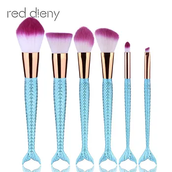 

New Makeup Brushes Rainbow Handle Mermaid Brush Set Makeup Foundation Blending Blush Powder Eyeshadow Lip Brush Make Up Brushes