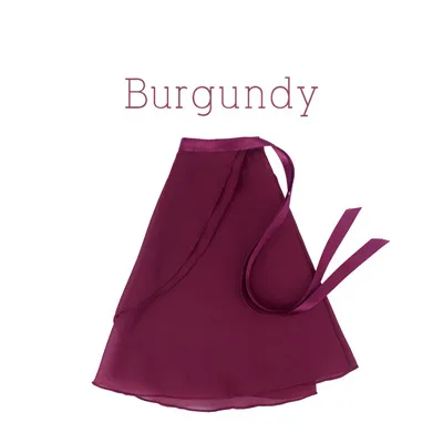 Ballet Dance Skirt Children Dance Dresses Kids Skirt Girls Ballet Dress Dance Wear Summer Chiffon Skirts Burgundy