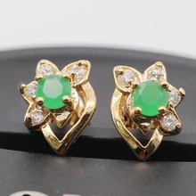 Очаровательные серьги с цирконием кубической огранки золотого цвета для женщин вечерние Модные женские ювелирные изделия E07-3