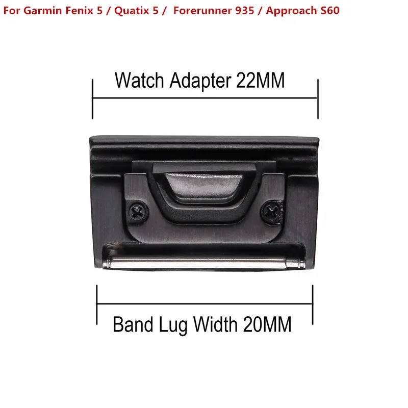 26 мм 22 мм 20 мм металлический ремешок для часов БЫСТРОРАЗЪЕМНАЯ застежка адаптер Разъем для Garmin Fenix 5X/Fenix 3/Fenix 3 ч/Fenix 5/5S/Quatix 5