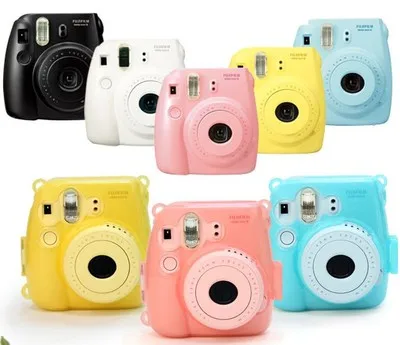 Для Fuji для Fujifilm, Polaroid Instax mini 8 8+ mini 9 PU кристально чистая камера мягкий плечевой защитный чехол Оболочка Чехол