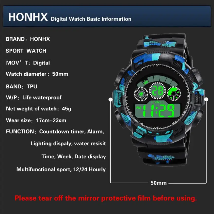 Мужские часы спортивные цифровые светодиодный водонепроницаемые наручные часы Мужские аналоговые цифровые военные армейские стильные мужские электронные часы