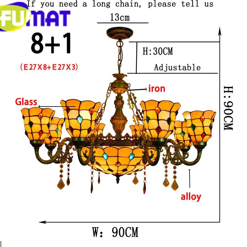 6 Phoenix Stained Glass pendant Ceiling Lamps