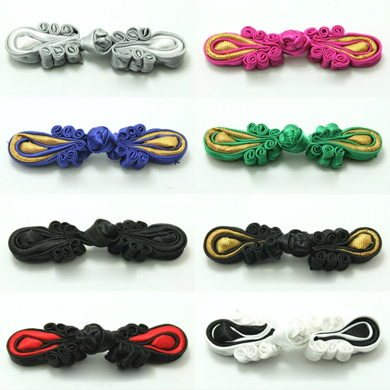 10-pz-Accessori-Per-il-Cucito-Botones-Import-Elastico-Pulsante-Tallone-manuale-Cinese-Cheongsam-Abiti-Gemelli