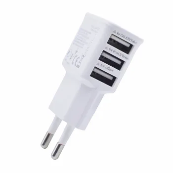 

Triple USB Wall Charger For Samsung LG Sony Motorola Xiaomi Huawei OnePlus Mobile Phone 3 USB Charger EU US Travel Adapter 5V 2A