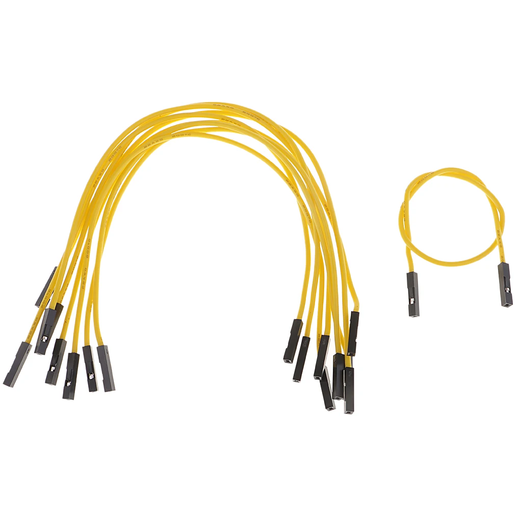 10Pcs 20cm Soft Silicone Jumper Cable Wire Dupont Line Female to Female for Breadboard//DIY/Raspberry Pi/Robot/RC Models