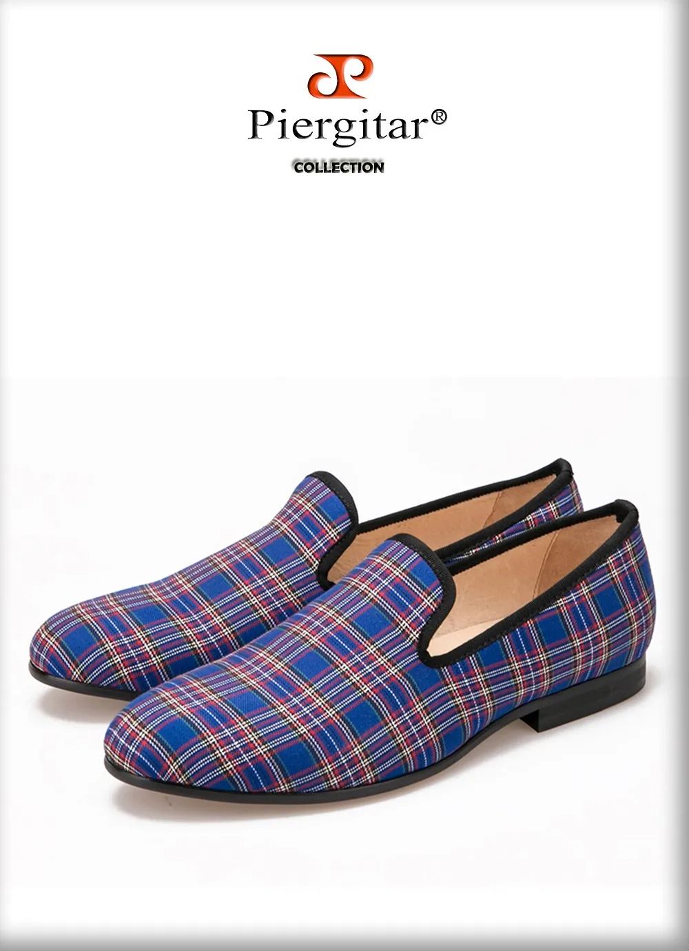 Piergitar/Новинка года; шотландский клетчатый мужской тканевый обувь ручной работы мужские мягкие кожаные ботинки кэжуал; мужские туфли на плоской подошве; большие размеры США 4-17;