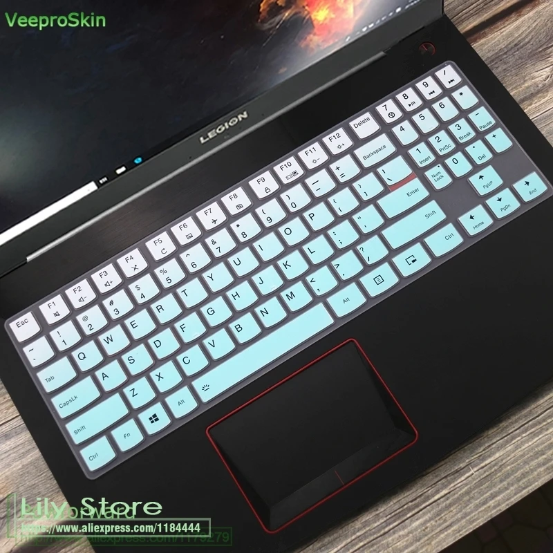 Силиконовая клавиатура защитная оболочка покрытие для lenovo Легион Y530 R720 Y520 Y720 Y7000 Y7000P Y540 Y9000K 15,6 ''/Y730 Y740 17,3'' - Цвет: fademint