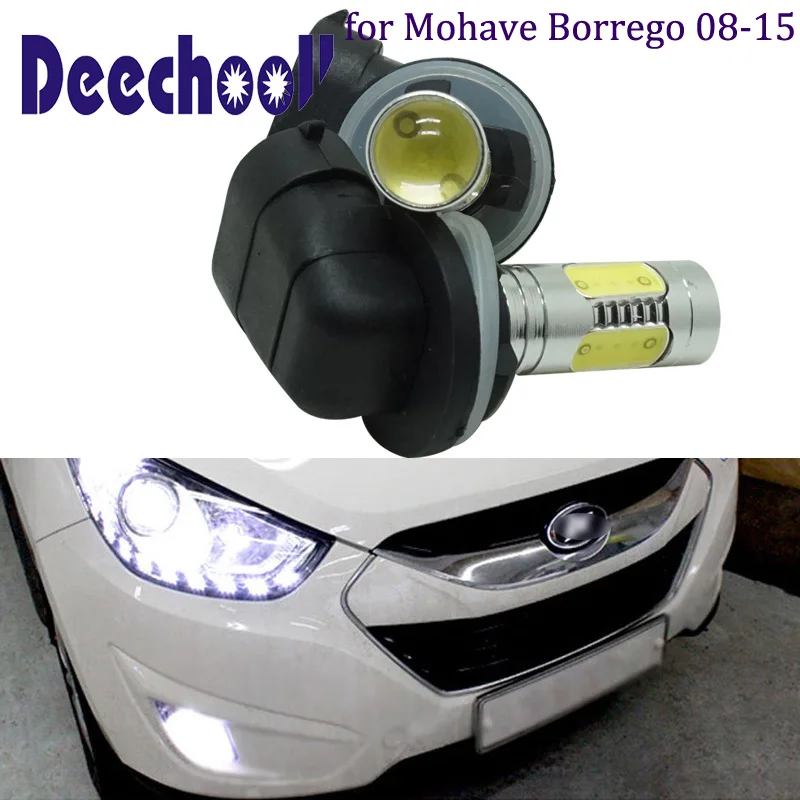 Автомобильная светодиодная лампа deechooll 2 шт. для KIA Mohave 2008 2015 белая 881 противотуманная фара Borrego 08 15|car led light|fog