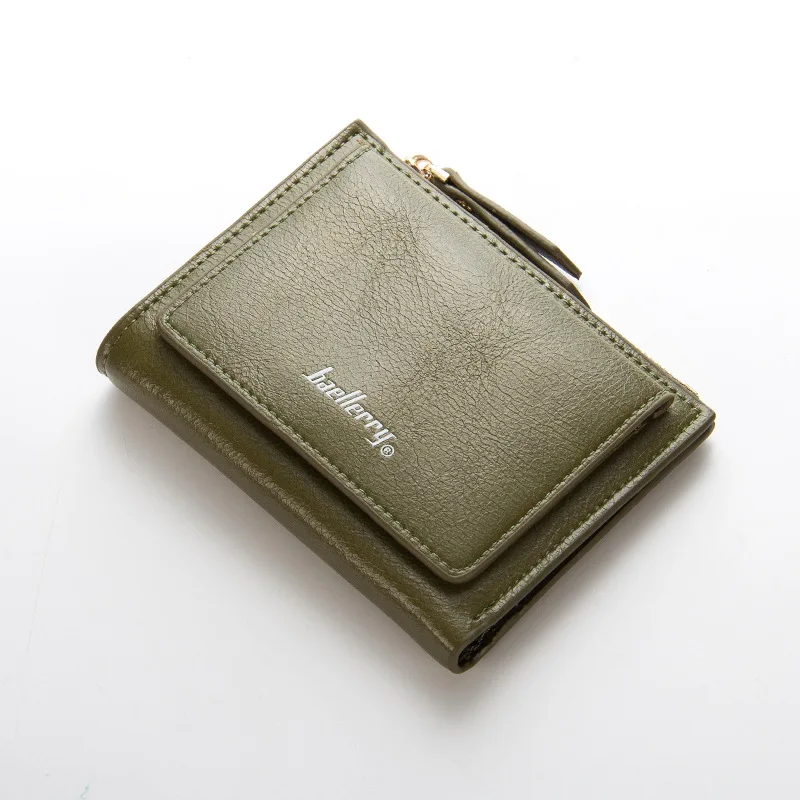 Роскошный брендовый Топ кожаный мини кошелек женский маленький кошелек женский кошелек на молнии Держатель для карт милый Дамский кошелек W159 - Цвет: green