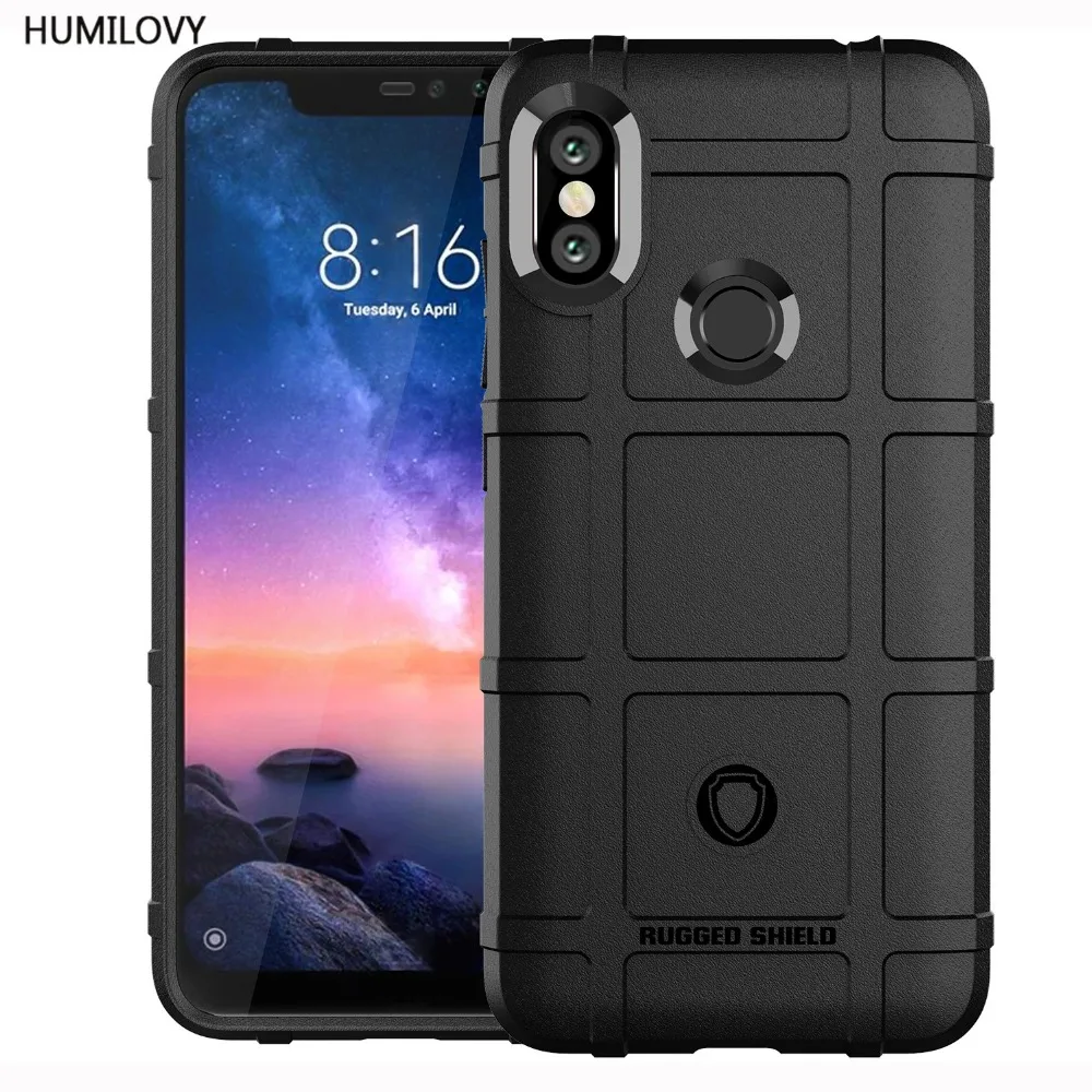 For Xiaomi Redmi Note 6 Pro Case Soft Silicone rugged shield shockproof Armor Protective Cover |