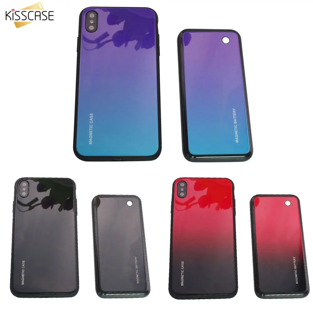 

KISSCASE 5000mAh Wireless Battery Case for iPhone x XR XSMAX 8 8Plus Portable Magnetic adsorption separation charging Power Bank