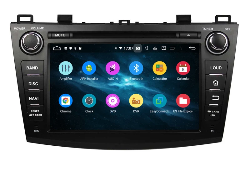 Discount 8inch two din android 9.0 car dvd player for mazda3 2012 with gps navigation radio USB SD DVD built in wifi mirror link 4G+64G 6