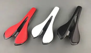 

TOSEEK Ultra Light Carbon Fiber Leather For MTB Mountain Road Bike Bicycle Racing Hollow Seat Saddle Cushion Pad 3 Colors