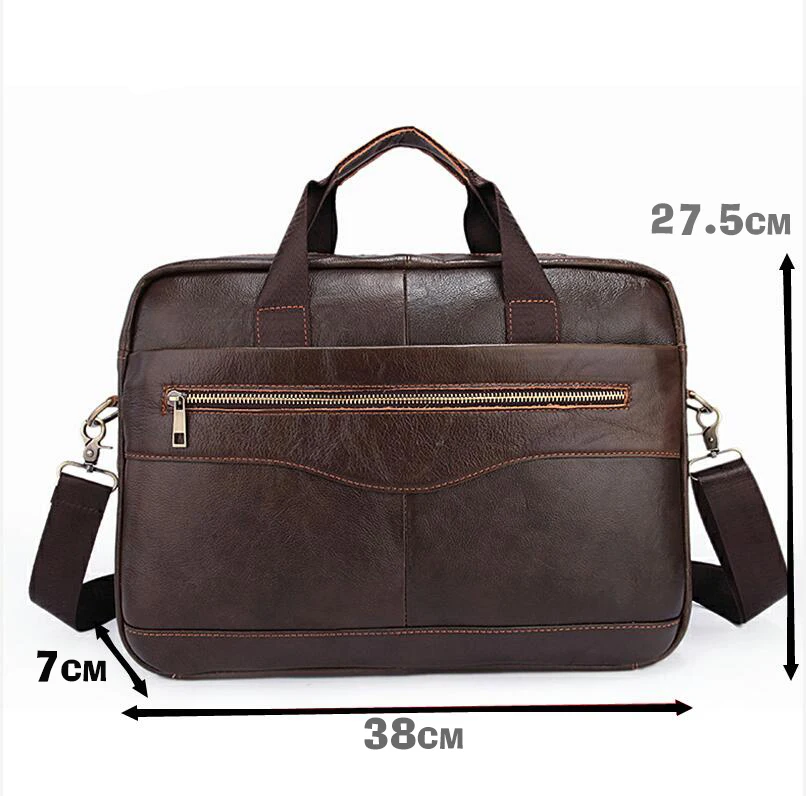 Genuine Leather Men's Bag Casual Business Briefcase Cross Section Men Shoulder Messenger Bag Handbag Tide