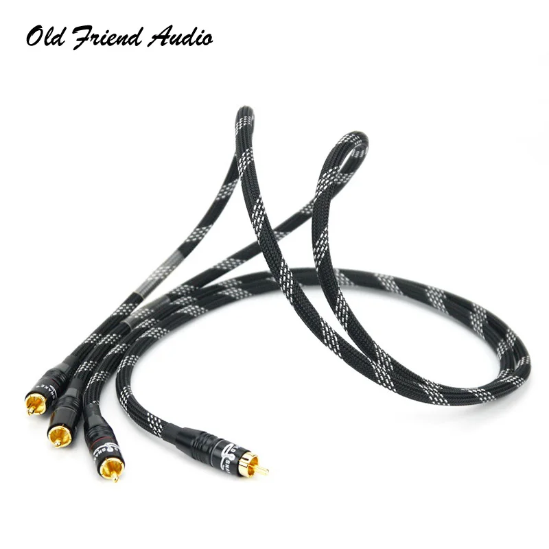 

A009 High Quality HiFi 1Pair 4N OFC Male-Male RCA To RCA Audio Cable for PC MP3 CD DVD Amplifier DAC