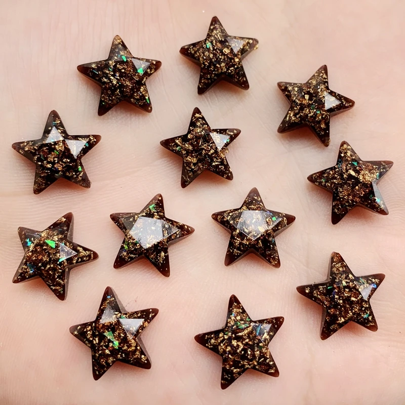 

Resin Cabochon Rhinestones Stars Flatback Embellishments 14mm 20Pcs DIY Jewelry Craft Fine Garment Finding Accessories