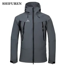 SHIFUREN мужские туристические Куртки Флисовая куртка флисовая Теплая Верхняя спортивная зимняя теплая водонепроницаемая ветрозащитная лыжная куртка для кемпинга