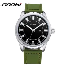 SINOBI Top Luxury Brand Men Business Watch Style Auto Date Watches Silicone Relogio Masculino Fashion Quartz Wrist Watch AA284