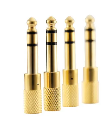 

Audio 6.5 to 3.5 adapter microphone microphone headset 3.5mm female hole to 6.35 male plug small turn large