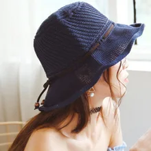MAERSHEI весенне-Летняя женская вязанная Рыбацкая шляпа женский умывальник Кепка с бусинами и бантом Солнцезащитная шляпа для женщин gorras