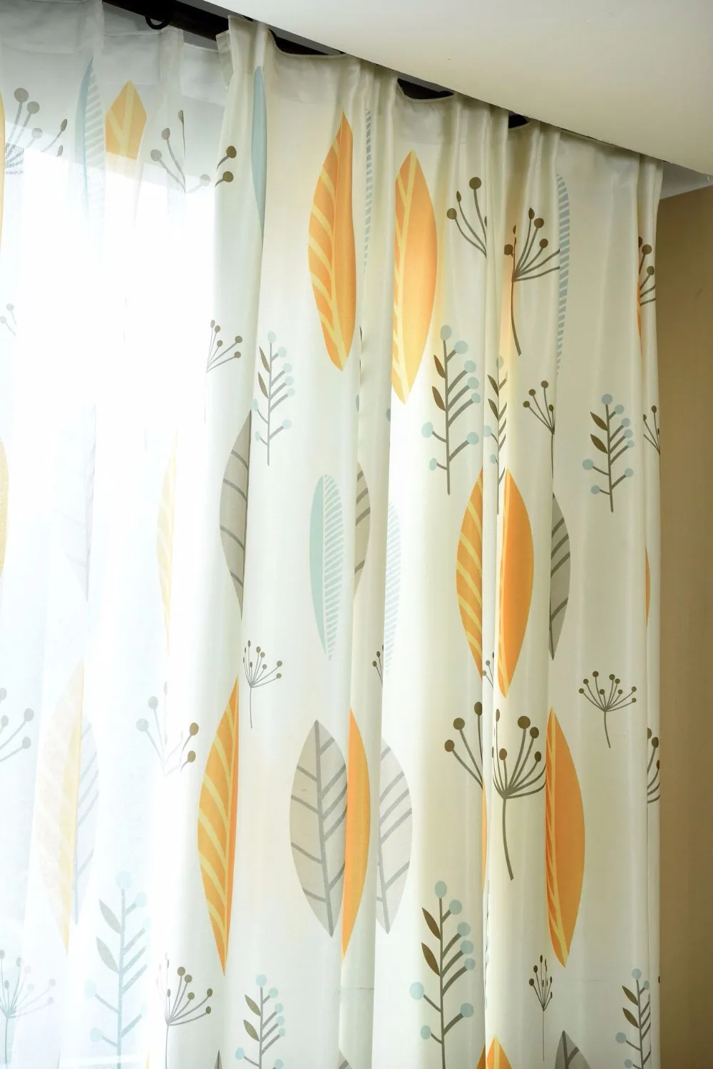 Занавески для гостиной, детской спальни, с рисунком листьев, вуаль, занавески, детские шторы из тюля, ткань Cortinas 132& 40