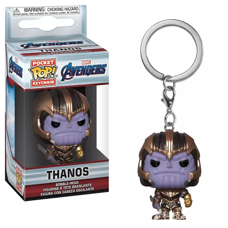 FUNKO POP Avengers 4: Endgame капитан чудо-яд Дэдпул брелок с Железным человеком Фигурки игрушки для детей Рождественский подарок - Цвет: 1