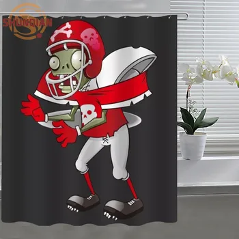 

Plants vs. Zombies cartoon Shower Curtain Fabric polyester Custom Shower Curtain With Hooks H328&i39i