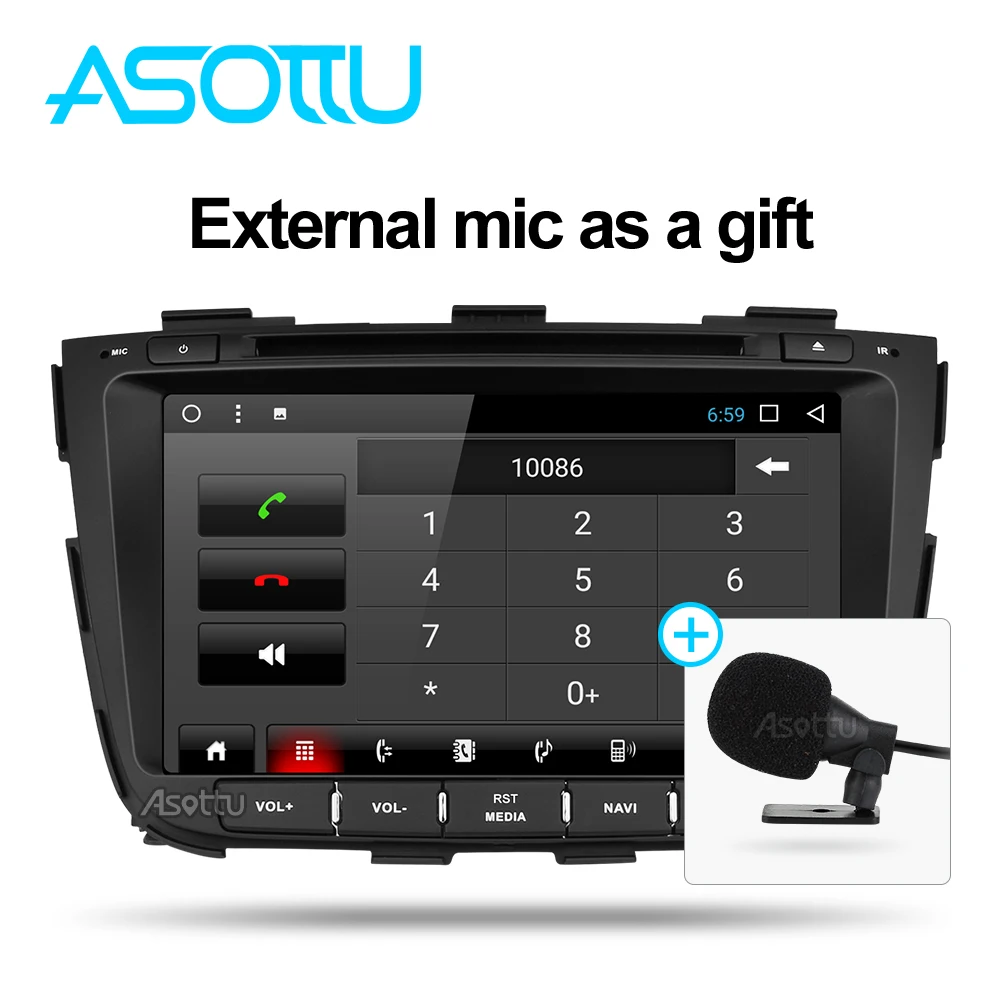 Best Asottu Z13SLT8060 Android 8.1 car gps for kia Sorento 2013 2014 dvd car dvd gps player 2 din car stereo player gps naviigation 4