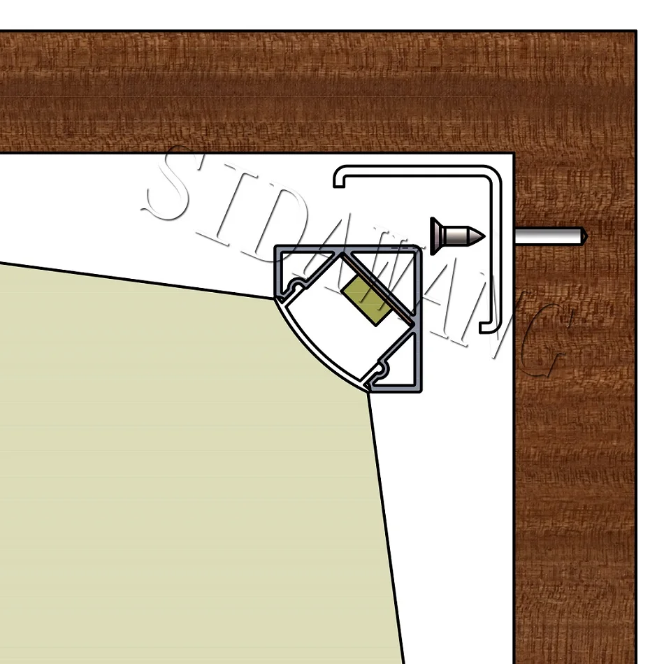 2 м Угловое крепление V формы 18*18 мм Светодиодные Алюминиевые полосы профиль для 12 мм Led SDW034