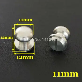 

11mm stainless steel wallet bag screw belt Rivet Pacifier nail head monk diy handmade leather key case hardware part