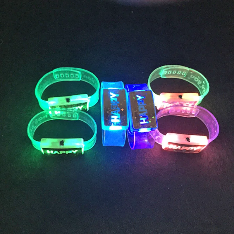 12pcs/lot Led Bracelets&bangles Light Up Toys Glow Bracelet Flashing