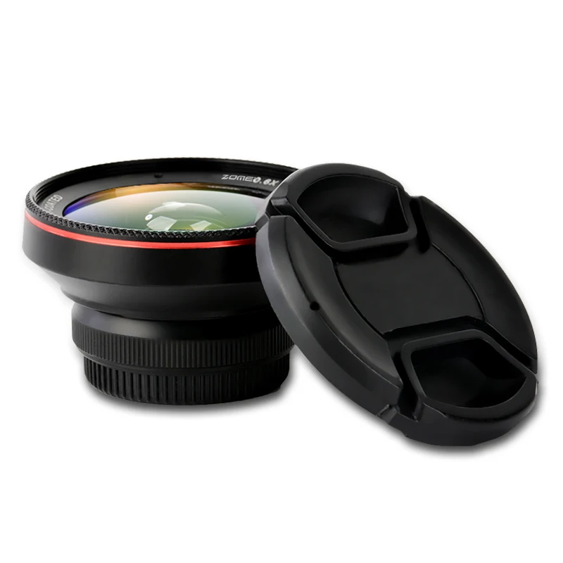 Zomei Professional 2 in 1 Clip On HD Camera Lens 0 6x Wide Angle Lens 12
