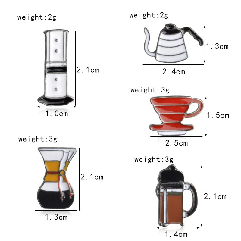 

Hot 1PC Coffee hand cup filter cup drop oil brooch For Women clothes bag Pin wholesale