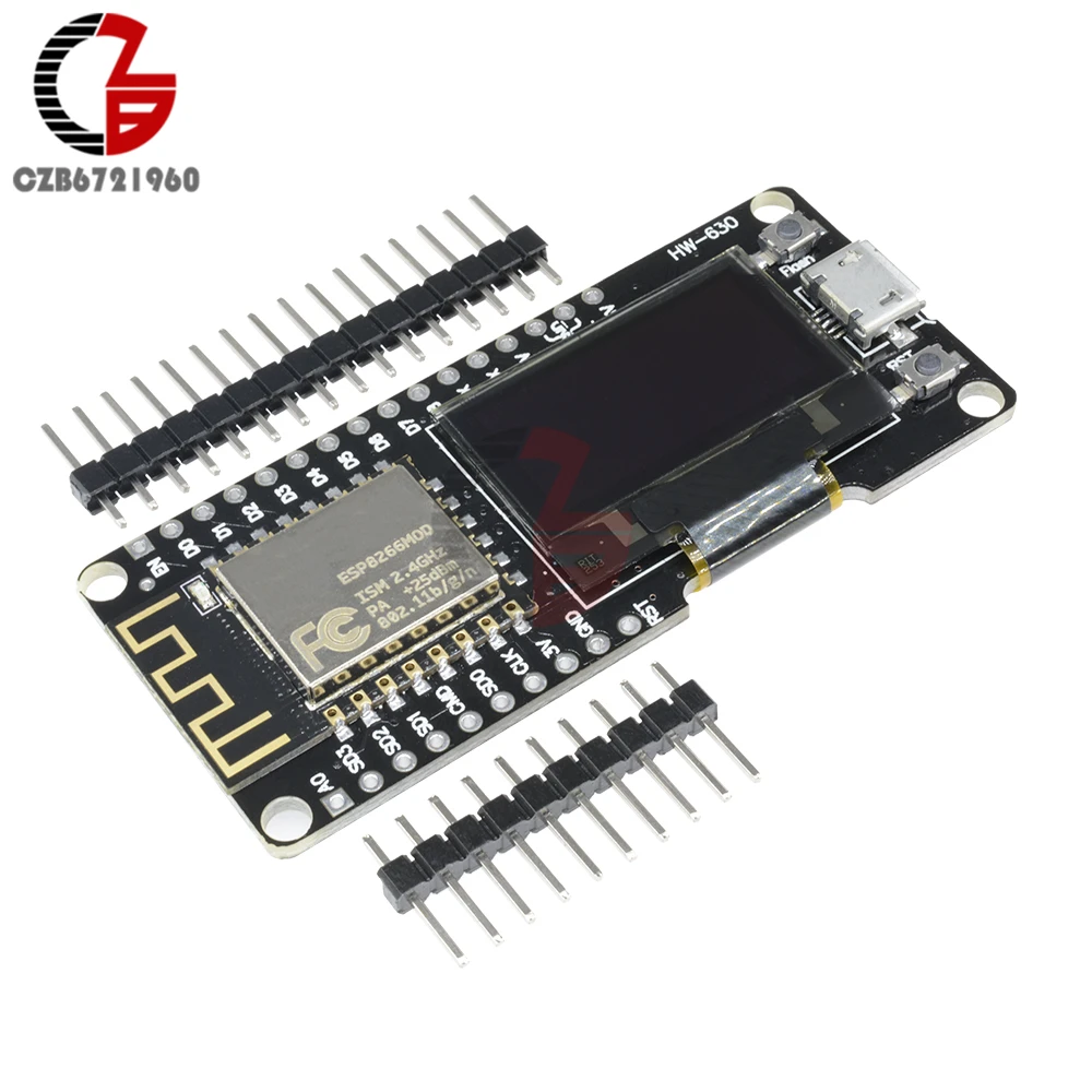 Беспроводная макетная плата Wemos ESP8266 0 96 дюйма OLED дисплей флешка ESP12F CP2102 Micro USB для