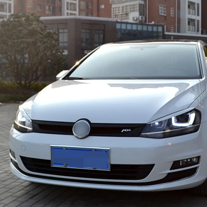 Carmonsons 2 шт. фары для бровей Веки ABS Хромированная Накладка для Volkswagen VW Golf 7 MK7 GTI R аксессуары для стайлинга автомобилей