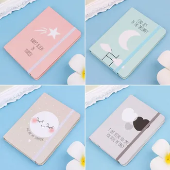 

Cute A6 Notebook Memo Diary Notepad Exercise Book Oil Painting Cover School Stationery Supplies Students Gift Random Color C26