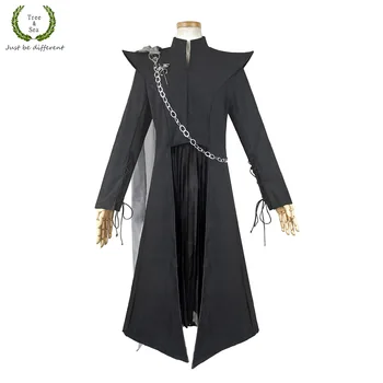 

Halloween Women Game of Thrones Daenerys Targaryen costume Mother of Dragons Black suits dress with cape any size