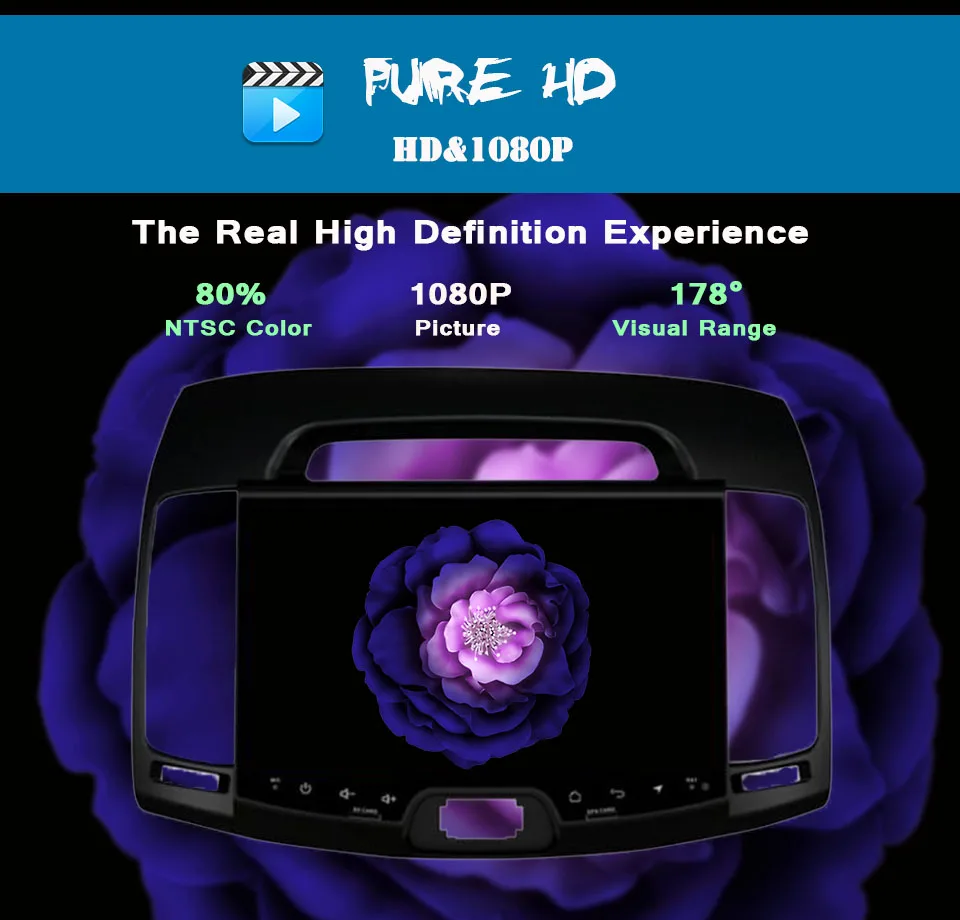 Perfect Octa Core Android 9.0 4GB ram+64GB rom car dvd player for hyundai elantra 2007-2011 multimedia radio gps tape recorder Head Unit 3