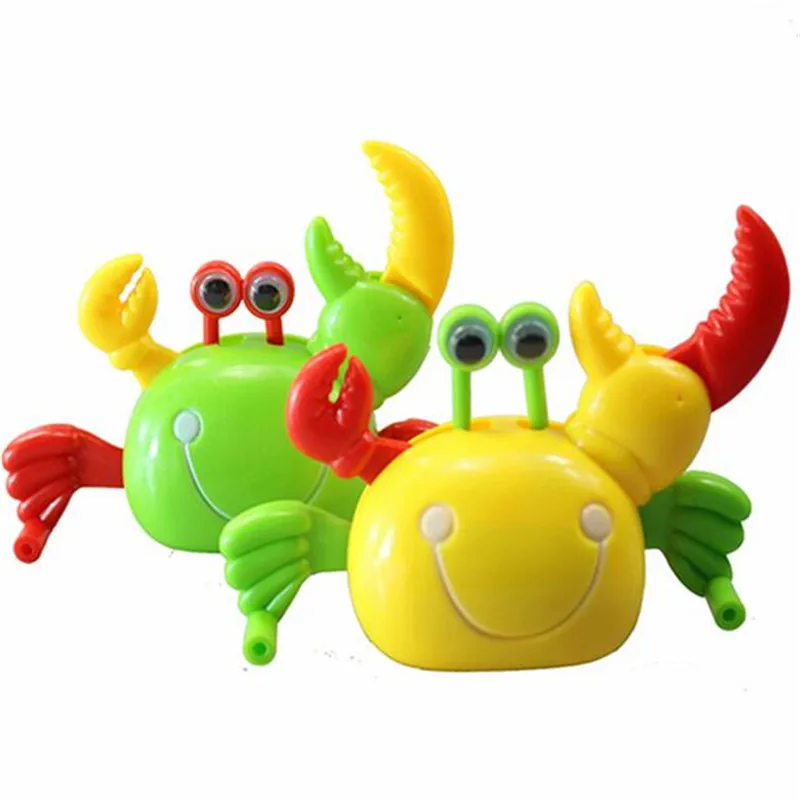 1 Pcs Kawaii High Quality New Kids Colorful Toddler Wind up Crab Walking Toy Color Random