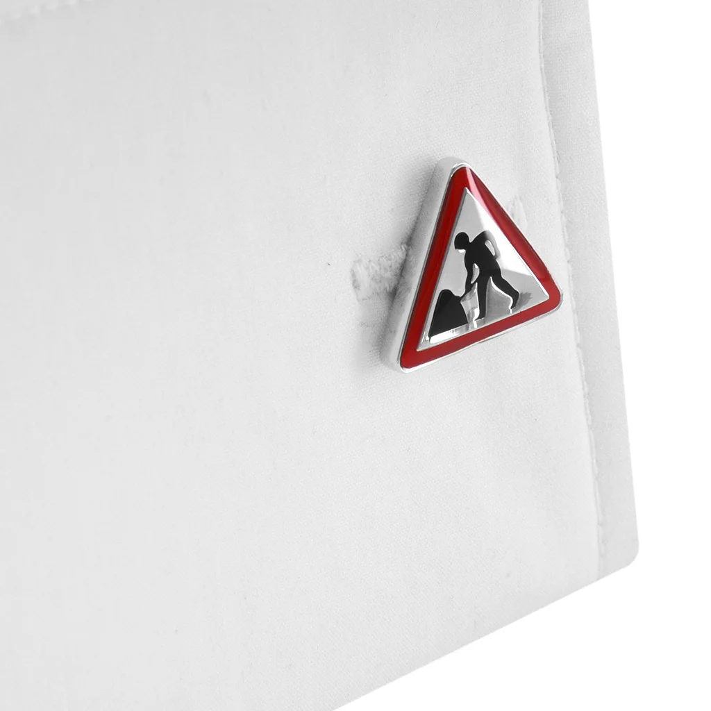 Fashion Road Work Design Triangle Cufflinks for Mens Shirt  Brand Fashion Brass Cuffs link Button High Quality Luxury Wedding 