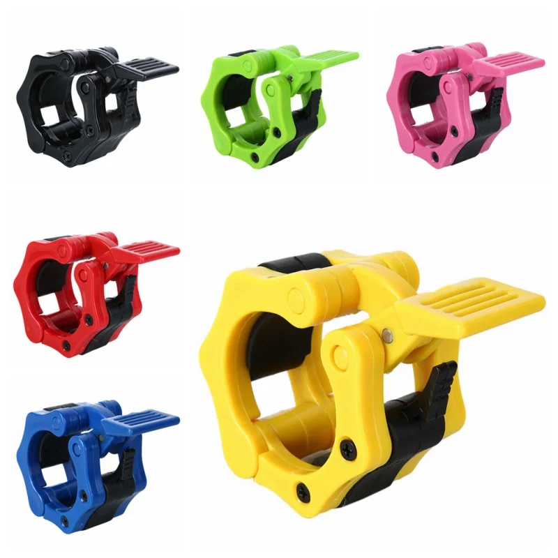 

50MM Musculation Crossfit Dumbbells Barbell Clamps Collars Lock Fitness Standard Weightlifting Dambil Gym Plastic Buckle 1 pairs