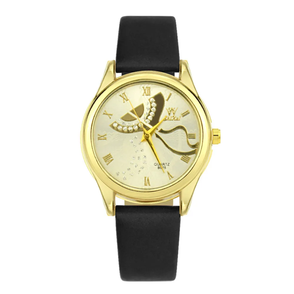 high-quality Fashion Relogio feminino Business Quartz Watch Men Women Wrist Watches Fashion Gold Faux Leather Band Female clock