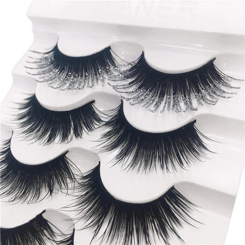Buy 3D False Lashes With Silver Diamond Eyelash