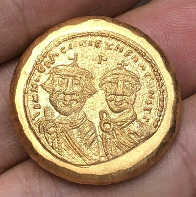 Византийская империя солидус 626-629 копия монет 21 мм
