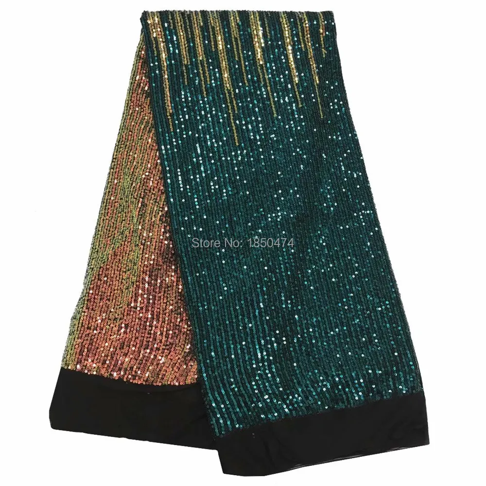 

Multicolor African Lace Fabric 2019 High Quality Lace Fabric French Sequins Net Tulle Fabrics Nigerian Laces For Wedding Dress