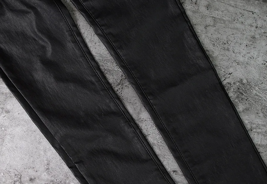 Для женщин сексуальный Искусственная кожа стрейч узкие брюки леди с черным покрытием сбоку на шнуровке с высокой талией узкие джинсы, брюки